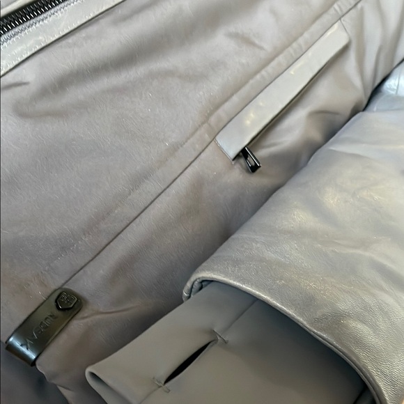 RUDSAK Women's Gray Leather and fur lined Parka coat - Picture 17 of 17